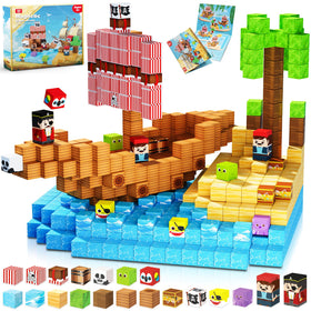 ToyUnited magnetic blocks pirate ship set boosts imaginative play and hands-on construction
