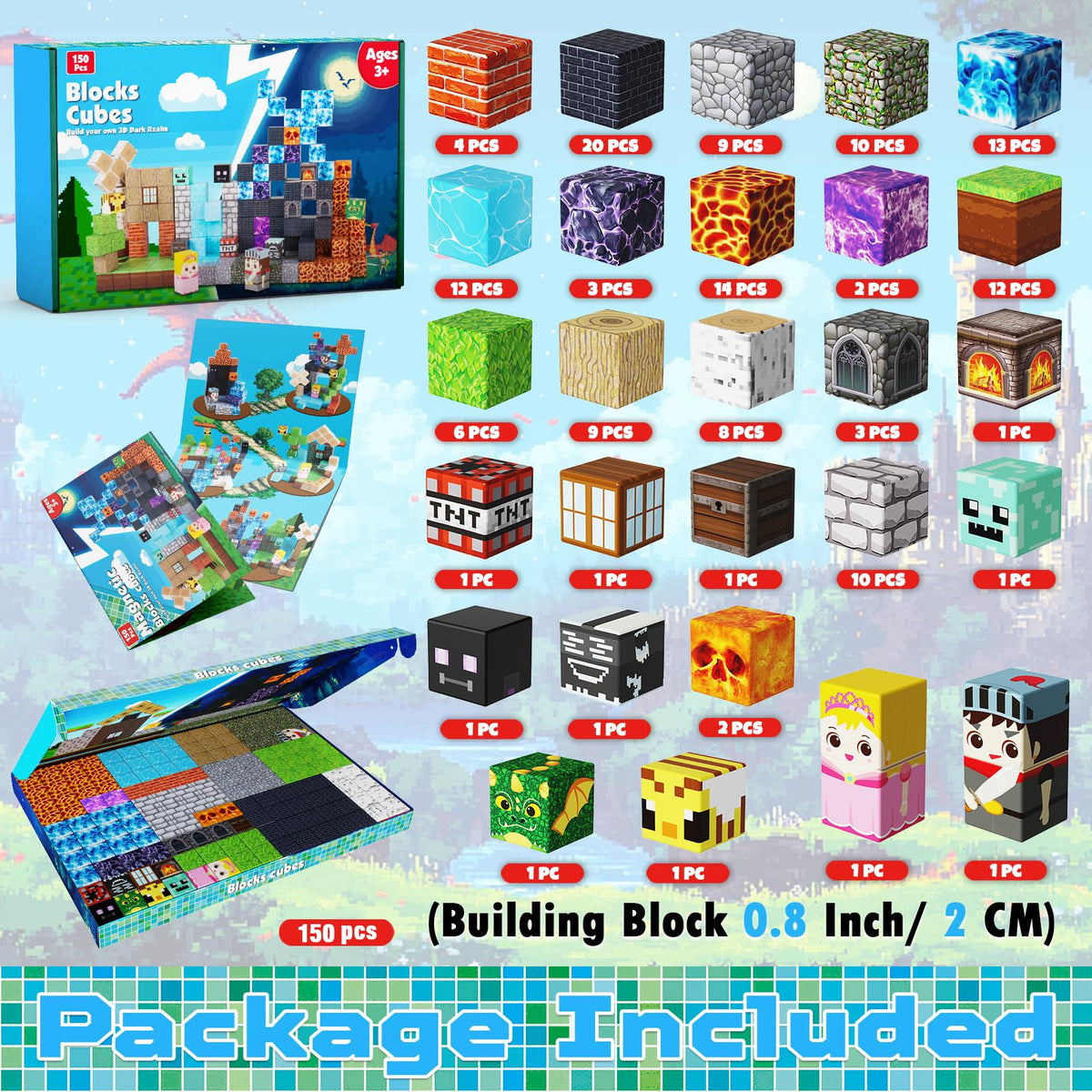 ToyUnited magnetic building cubes with colorful patterns to boost creativity and tactile exploration.