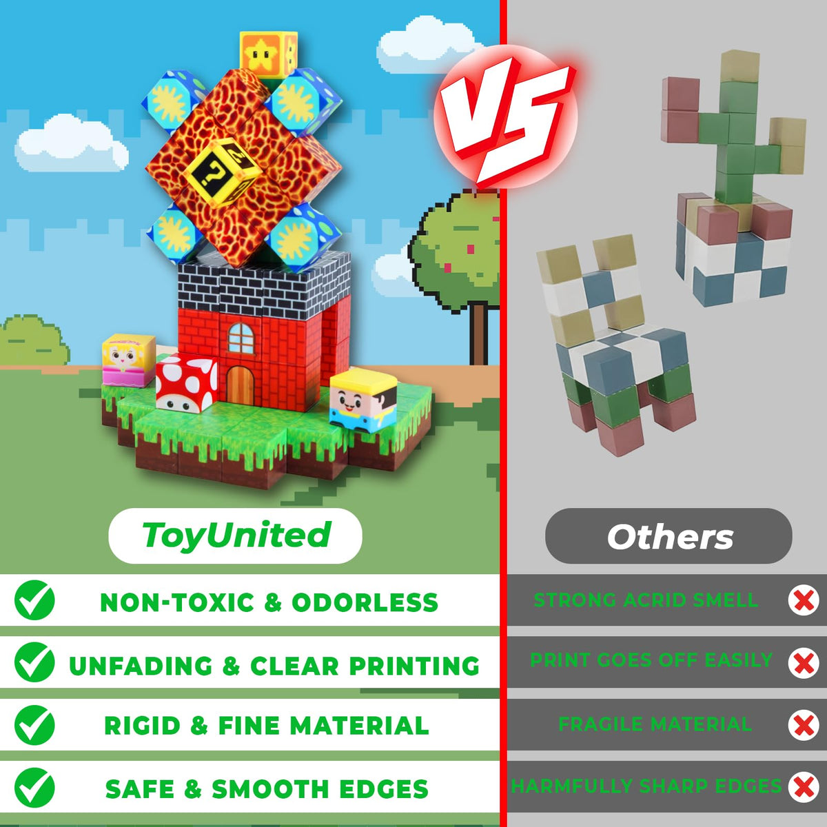 ToyUnited pattern blocks magnetic cubes enhancing pattern recognition and design.