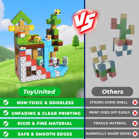 ToyUnited sensory blocks produce bell-like rustling that attracts young builders.