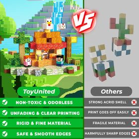 ToyUnited stackable cubes connect easily for endless configurations.