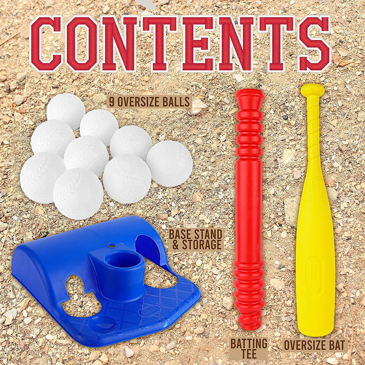 ToyVelt TBall toddler baseball bat is ideal for small hands and active play.