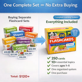 TOYVENTIVE durable toddler flash cards ideal for home and travel