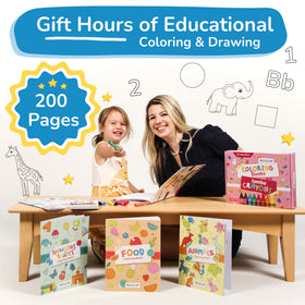 TOYVENTIVE educational worksheets kit reinforces early math and literacy through themed activities.