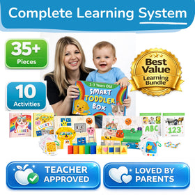 TOYVENTIVE flash cards set promotes letter and number recognition during play