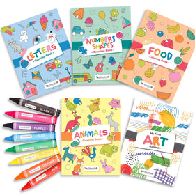 TOYVENTIVE mess-free ergonomic crayons reduce spills and make travel art easier.