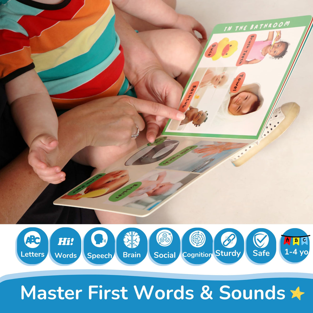 TOYVENTIVE activity board supports hands-on learning and fine motor practice.