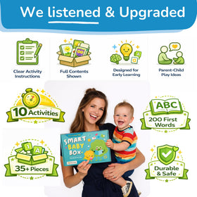 TOYVENTIVE Smart Baby Box board books set image highlighting interactive reading opportunities