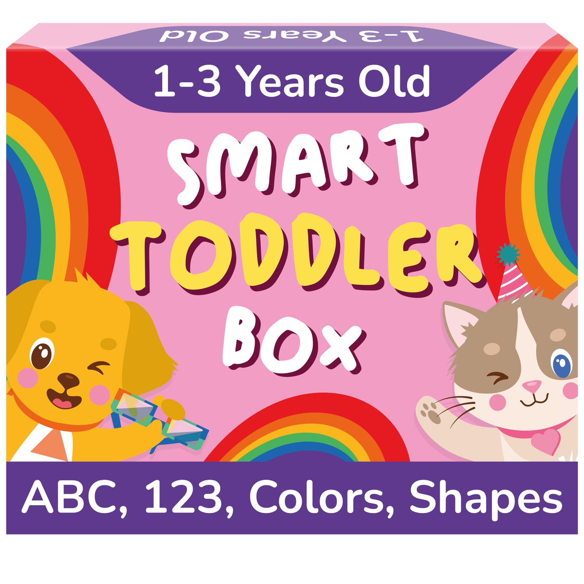 ToyVentive toddler box overview image shows a complete learning kit that inspires curiosity and family bonding.