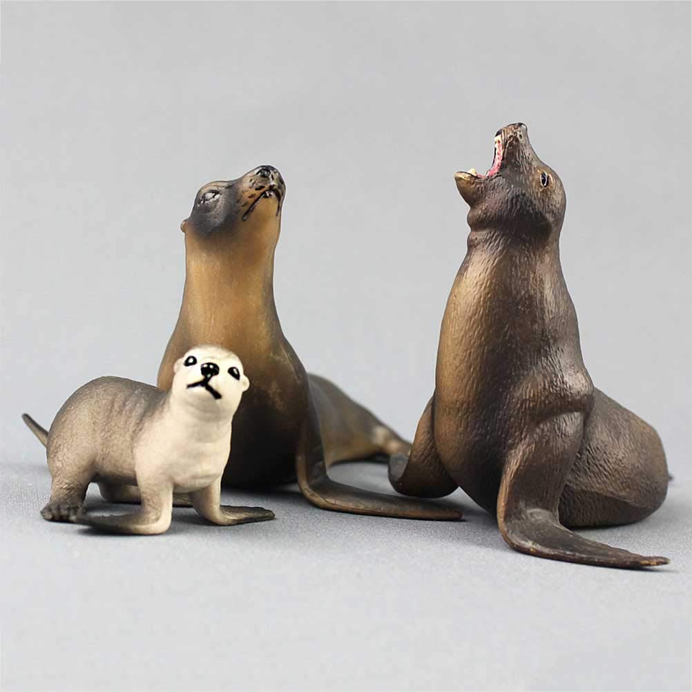 Toyvian sea lion desk decor suitable for home offices and study spaces.