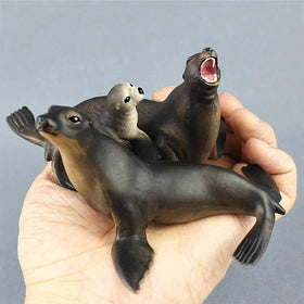 Toyvian sea lion figures set enhances classroom props and collectors' displays.