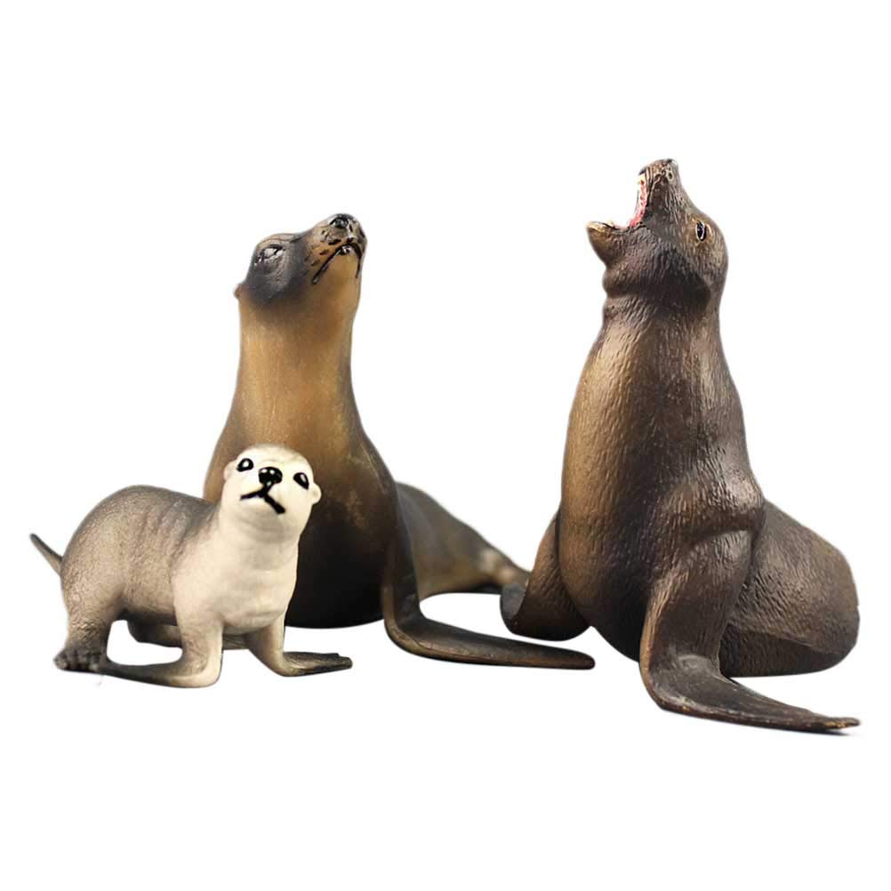 Toyvian sea lion male model for desk decor and classroom displays.