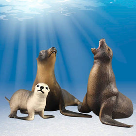 Toyvian sea lion small model adds charm to tables and mini displays.