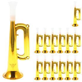 Toyvian 14-piece toy trumpet set in gold for lively party sound