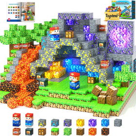 Toyvimo magnetic blocks forest world promote imaginative play and fine motor skills