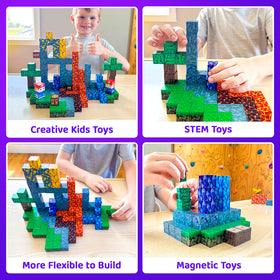 Toyvimo magnetic blocks mine world develop spatial thinking through building
