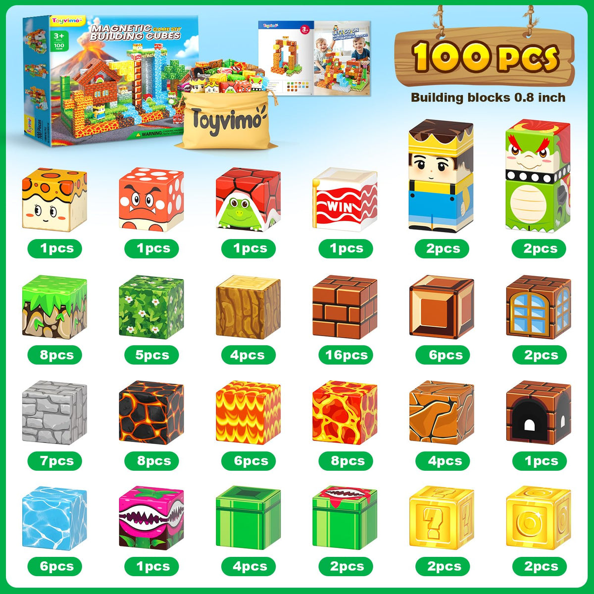 Toyvimo blocks feature sealed edges for safe kid-friendly building