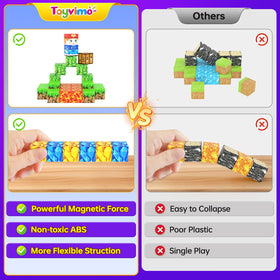 Toyvimo UV printed colors provide bright, easy-to-see blocks