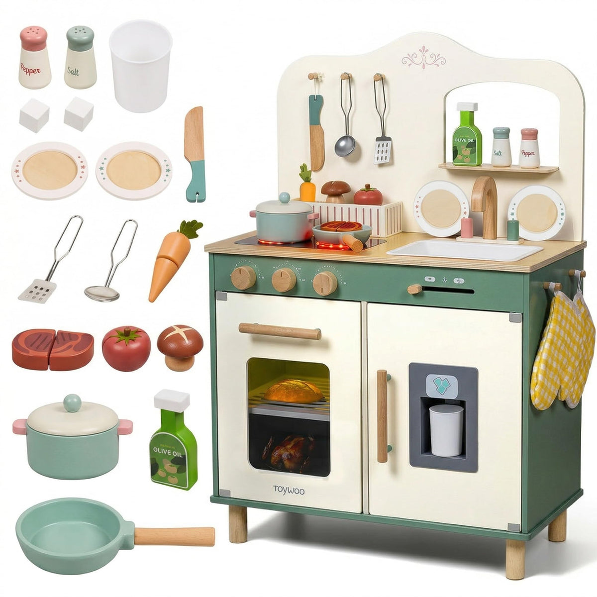 Toywoo Family cooking play scenario supports storytelling and social bonding.