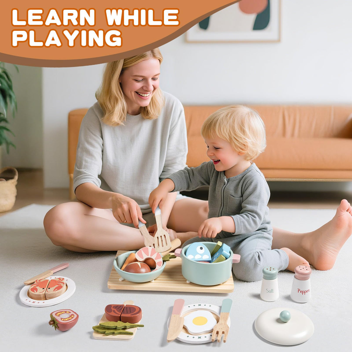 Toywoo durable wooden materials with non toxic paints ensure safe, durable play sessions.