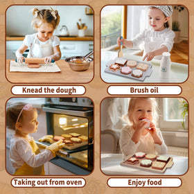 Toywoo wooden milk carton for realistic breakfast play and cooking scenarios.