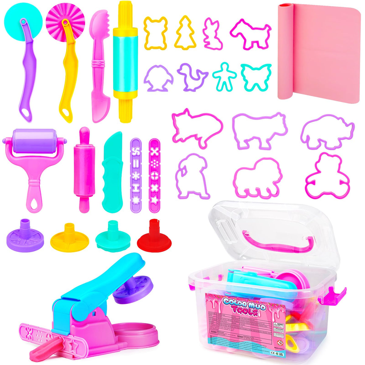 Toyze Dough Tools rolling pin for smooth dough shaping during playtime