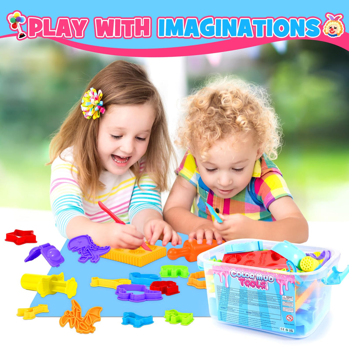 Toyze Playdough extruder creates fun textures and strands.