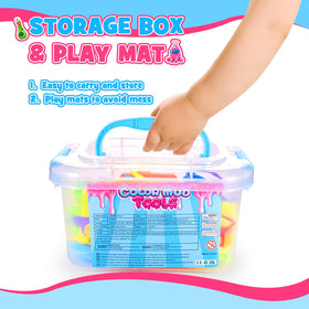 Toyze Playdough pink dough mat provides a non slip workspace for projects.