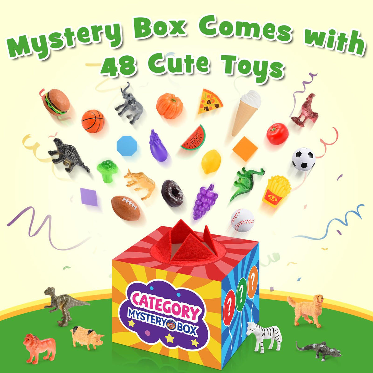 Toyze sensory-bin pieces providing versatile themes for exploration.