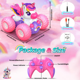 Toyze Unicorn RC car features kid-friendly controls for easy handling
