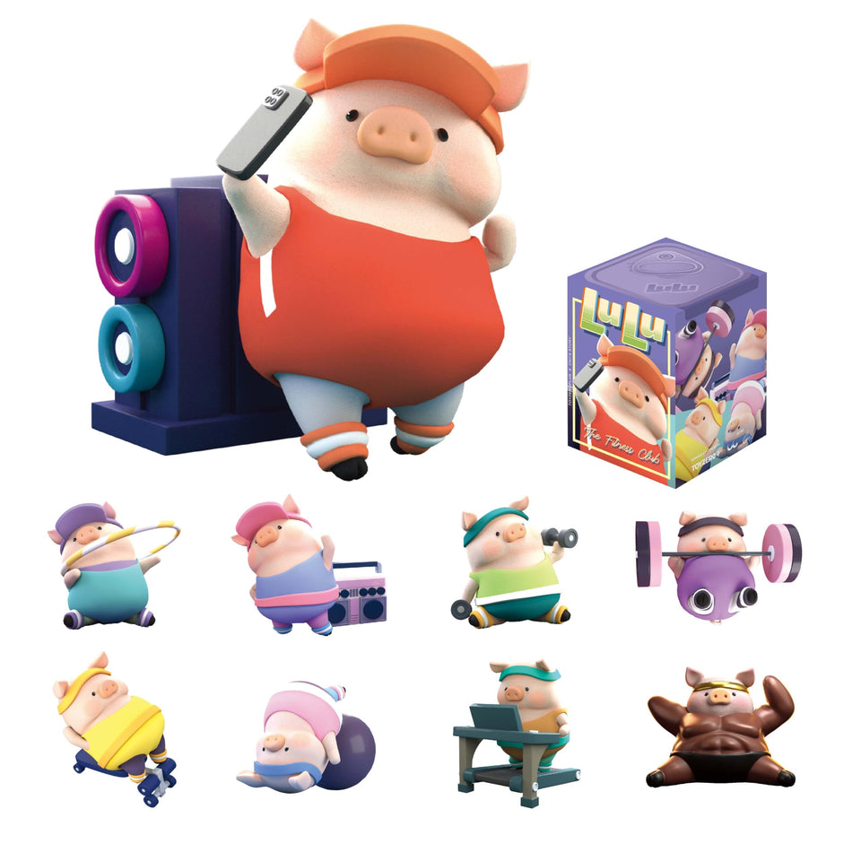 TOYZERO Lulu Piggy blind box front view, ideal desk decor and collectible charm.