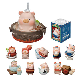 TOYZERO Lulu the Piggy blind box figure on table, ideal for cute desk display.
