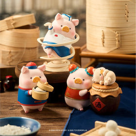 TOYZERO Lulu the Piggy blind box figurine display on a desk or shelf.