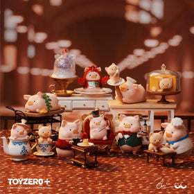 TOYZERO Pigchelin restaurant mystery boxes; eight surprises inside for collector unboxing thrill.