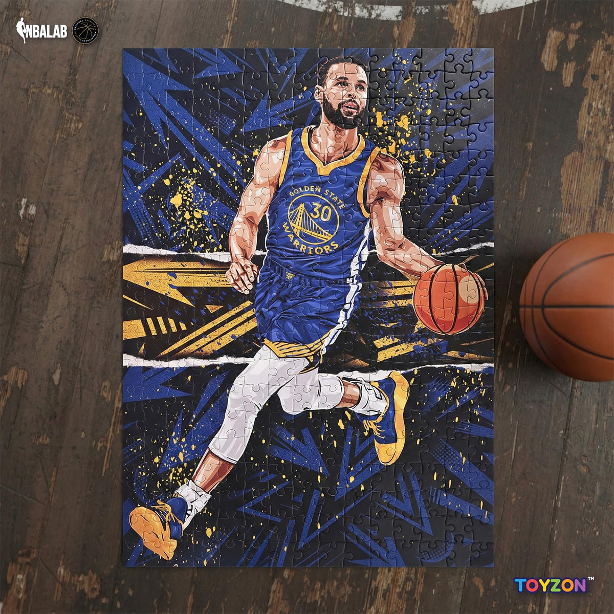 Toyzon Stephen Curry puzzle being assembled, a satisfying challenge for fans of any age.