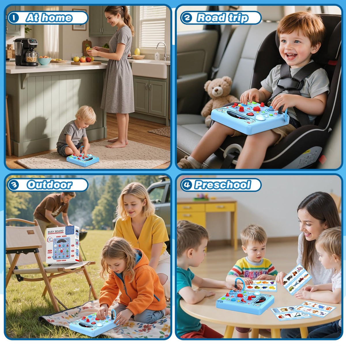 Tozuoup Busy Board sticker sets personalize play experiences
