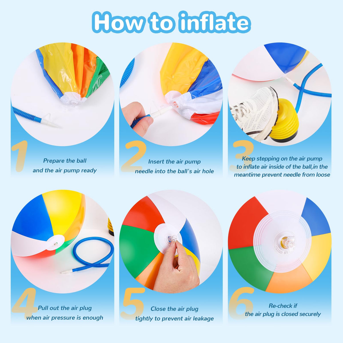 TPCHOIE beach ball with kids playing for active summer games