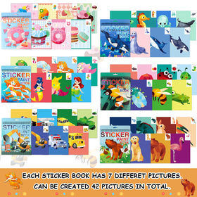 TPQKA Desserts sticker by number book sparks color recognition and fun