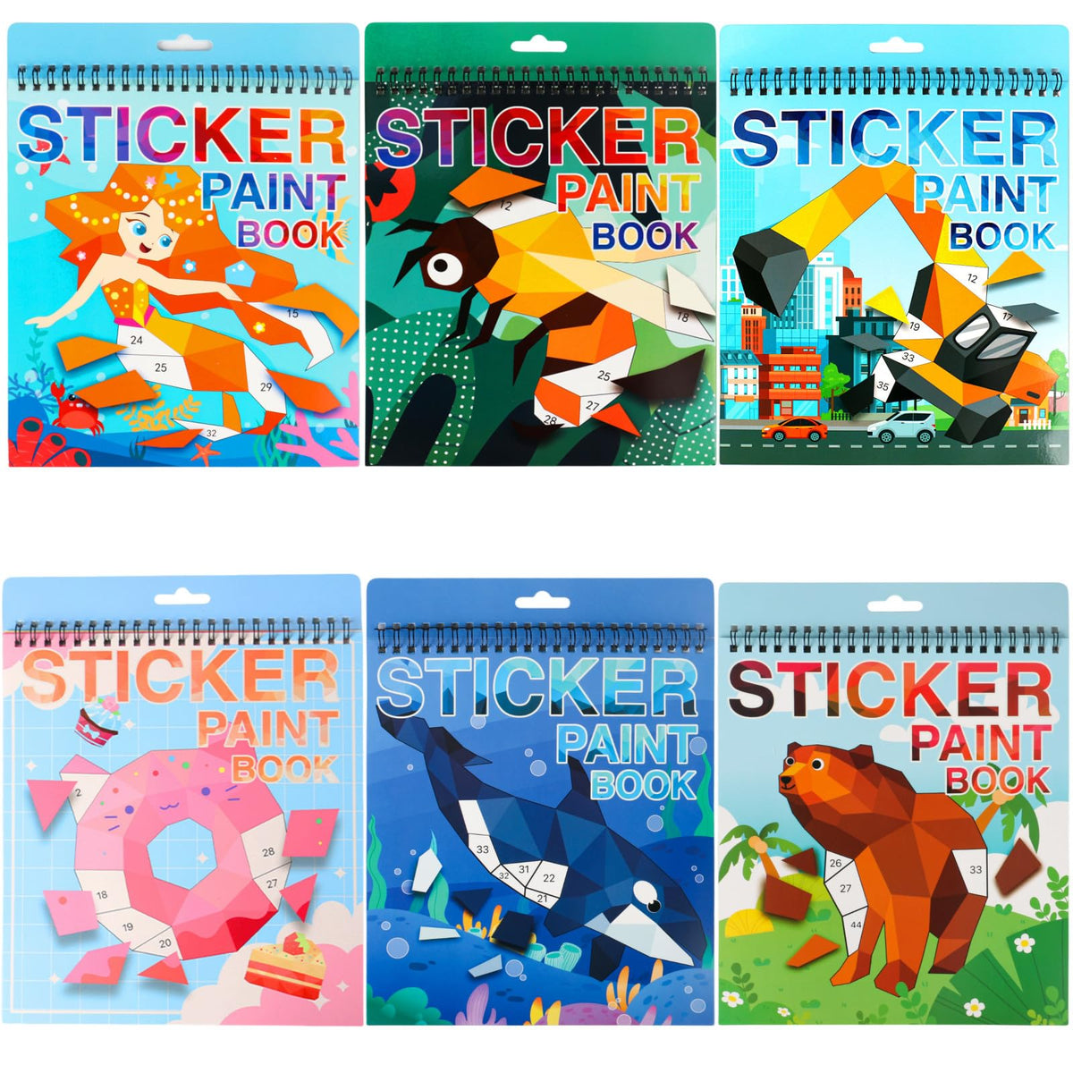 TPQKA Ocean Animals sticker by number book helps kids focus during travel