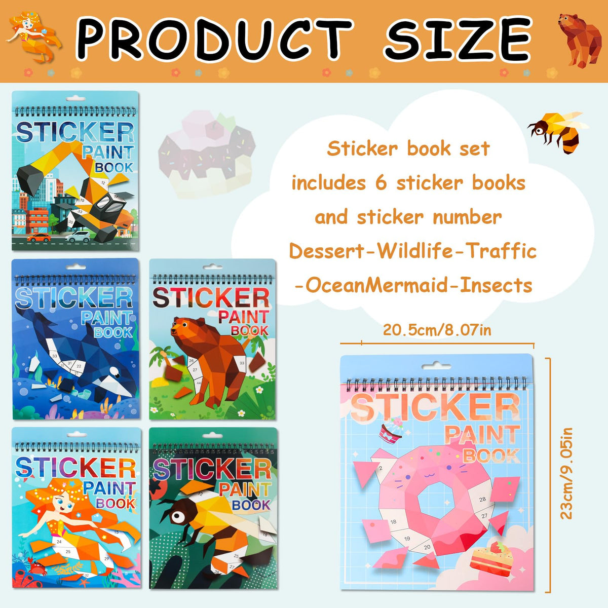 TPQKA Vehicles sticker by number book promotes concentration and imaginative play