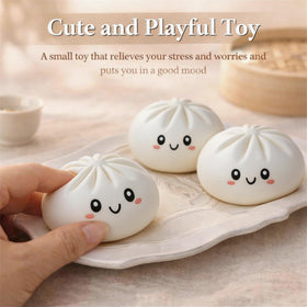 TQJOUJOU dumpling squishy green, handheld fidget toy for focused breaks.