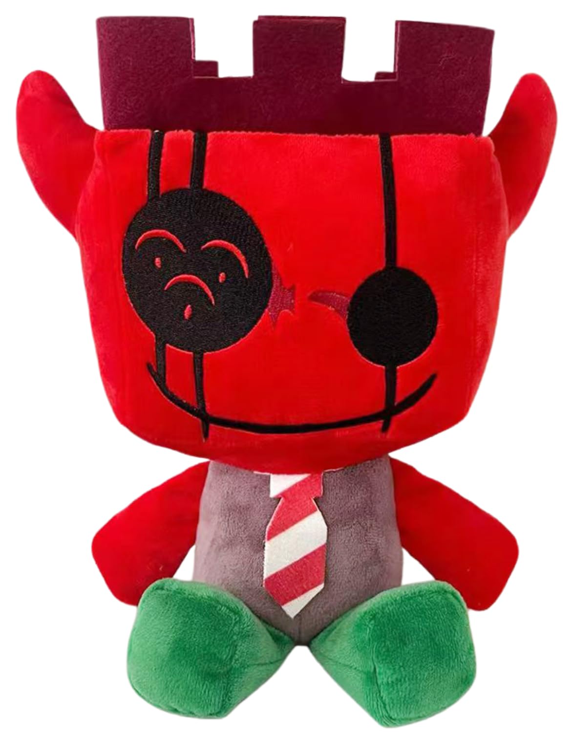 TQJOUJOU JX1DX1 red plush 9.8 inch close-up face, ideal for display