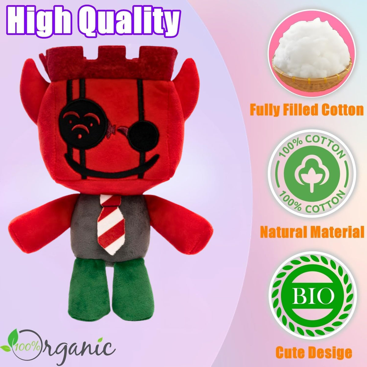TQJOUJOU JX1DX1 red plush in-hand shot highlights soft material