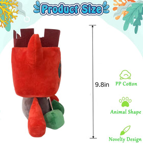 TQJOUJOU JX1DX1 red plush on desk, perfect collectible charm