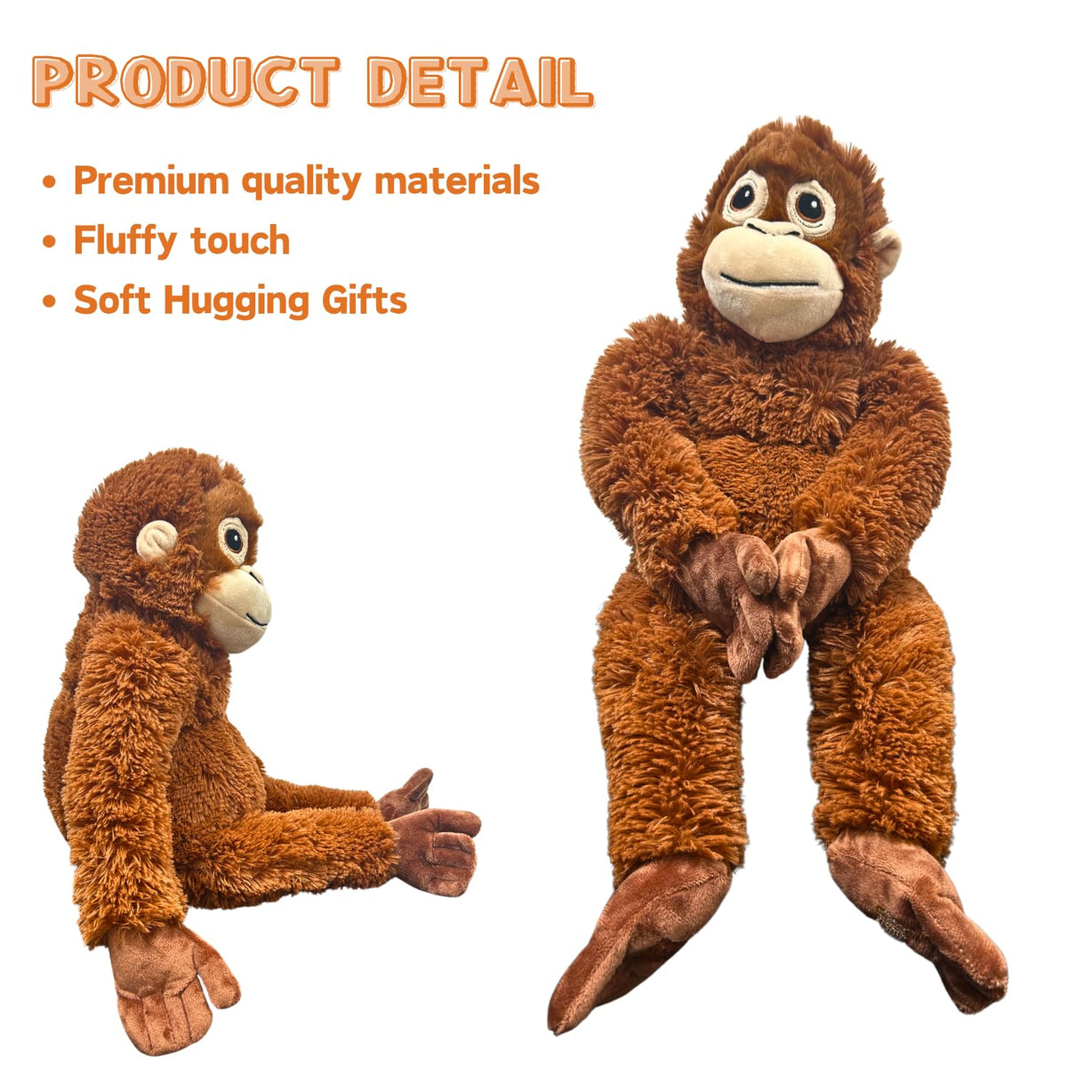 TQJOUJOU Punch Monkey cuddling a child at bedtime for soft security.