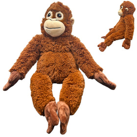 TQJOUJOU Punch Monkey pillow in a living room for playful seating.