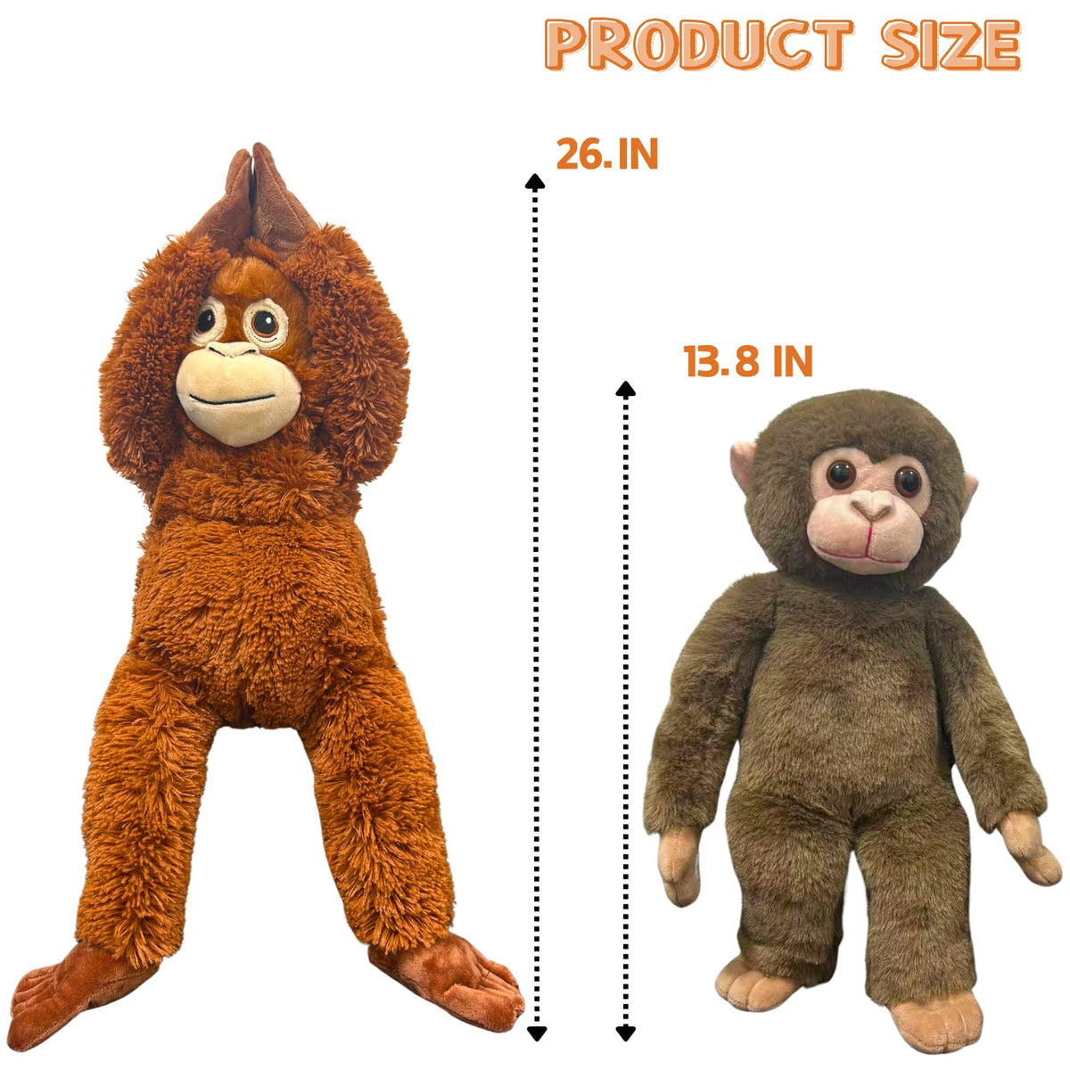 TQJOUJOU Punch Monkey plush shown as cozy decor for home or office.