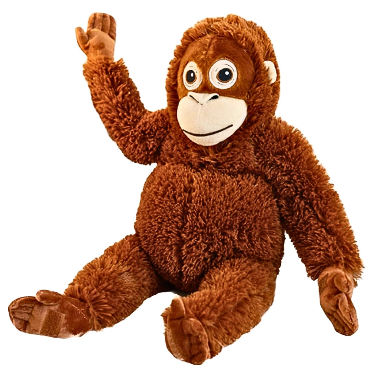 TQJOUJOU Punch Monkey plush toy resting for cozy bedtime hugs.