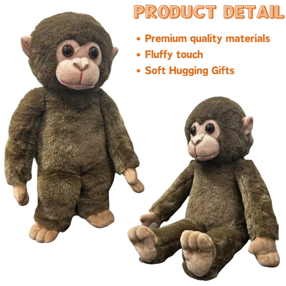 TQJOUJOU Punch Monkey plush with a playful pose, ready for interactive fun.