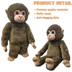 TQJOUJOU Punch Monkey plush with a playful pose, ready for interactive fun.